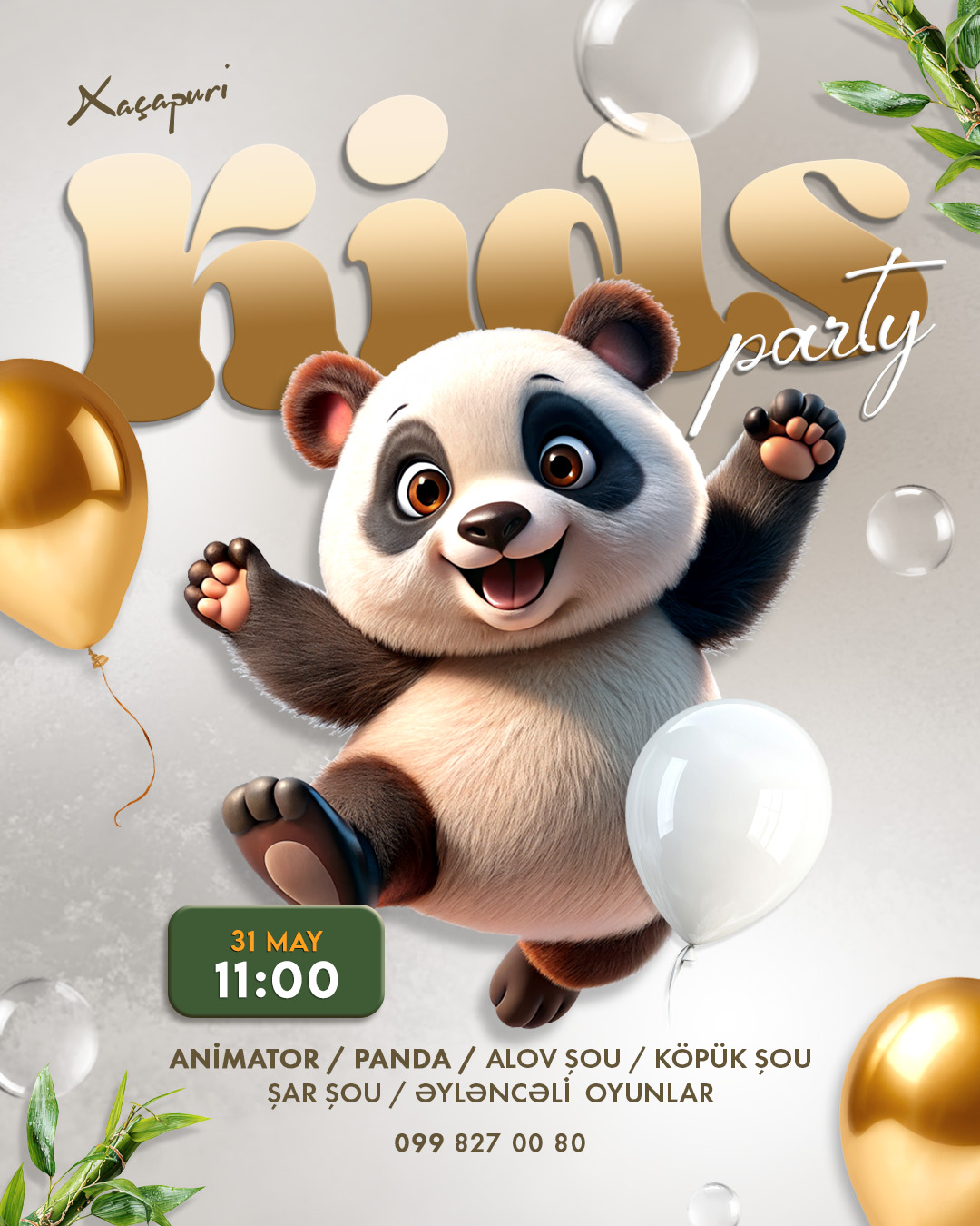 Kids Party | Panda Show| Khachapuri Baku