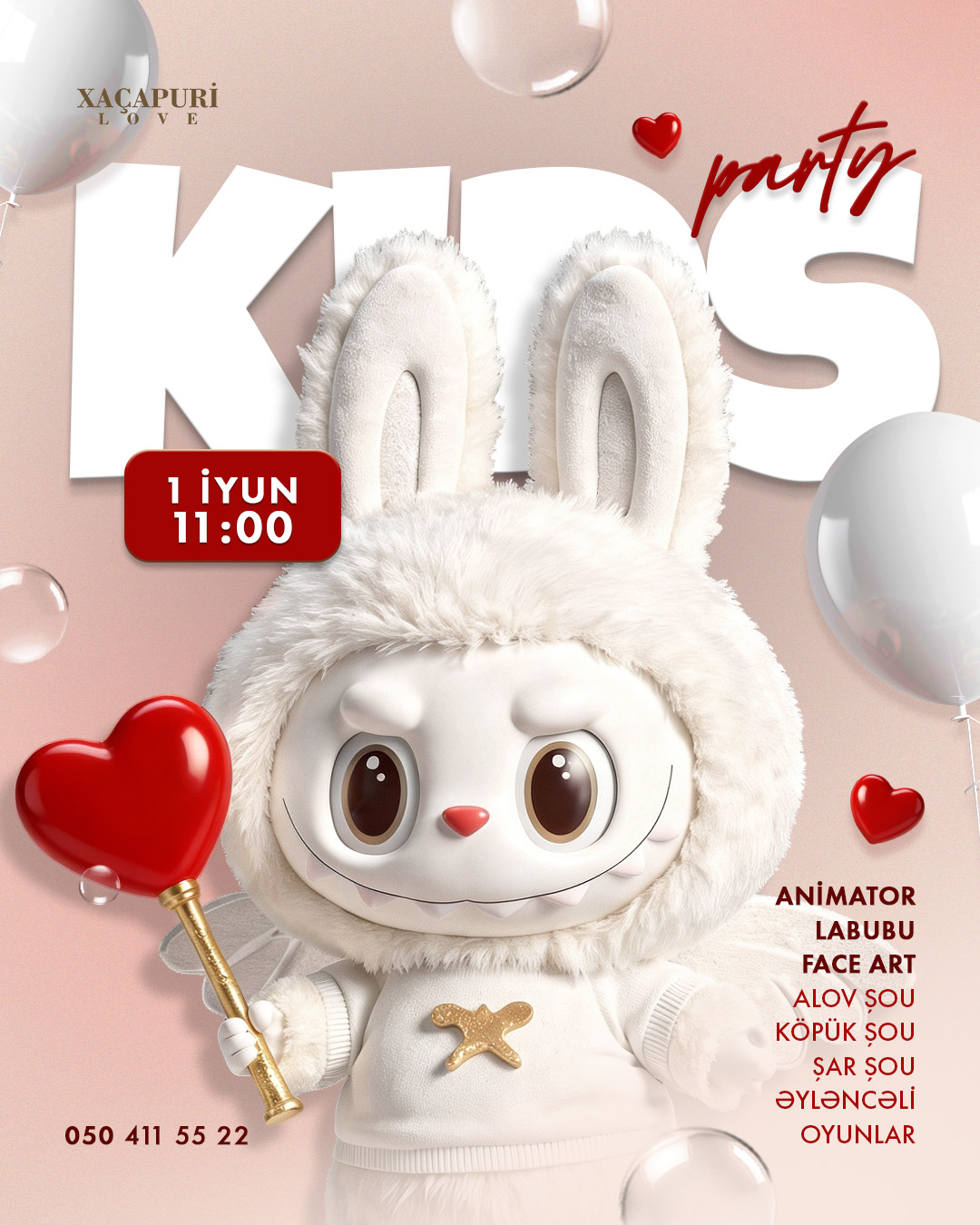Xacapuri Love Kids Party-Usaqlar ucun Eylence Gunu