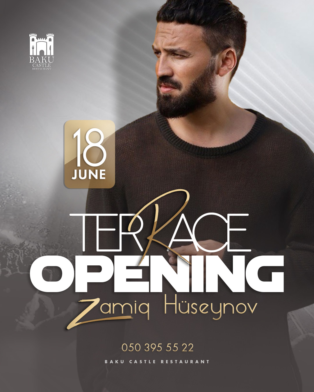 Zamiq Huseynov ile Konsert &amp; Terras Acilisi| 18 Iyun- Baku Castle Restaurant